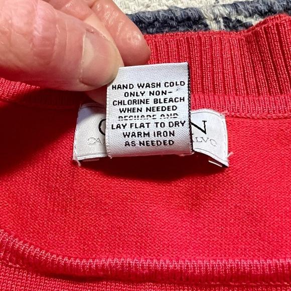 COPY - CARMEN MARC VALVO Poppy red 3/4 sleeve top size‎ M - Picture 10 of 12